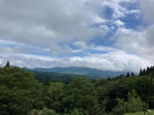 奥阿蘇フルーツガーデンからの阿蘇の風景